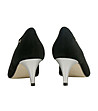 Дамски велурени обувки в черно и сребристо Corinna-4 снимка
