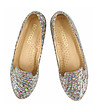 Дамски многоцветни обувки от естествена кожа с принт тип мозайка Valerie-1 снимка