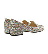 Дамски многоцветни обувки от естествена кожа с принт тип мозайка Valerie-2 снимка