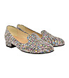 Дамски многоцветни обувки от естествена кожа с принт тип мозайка Valerie-3 снимка