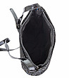 Дамска чанта от туид и велур в черно, бежово и тъмносиньо Derica-4 снимка