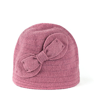 Розова дамска вълнена шапка Hestia снимка