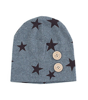Тъмносива детска шапка на звезди Adolfina снимка