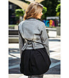 Дамско сако в сив деним с памук-1 снимка