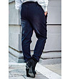 Дамски панталон от еластичен деним с памук-1 снимка