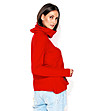 Червена дамска блуза с памук Alva-1 снимка
