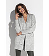 Плетена дамска жилетка в сив меланж Daysie-0 снимка