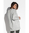 Плетена дамска жилетка в сив меланж Daysie-1 снимка