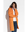 Дамска плетена жилетка в оранжево Aida-2 снимка