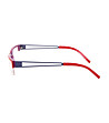 Дамски полурамки за очила в червено с метални дръжки-2 снимка