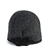 Дамска вълнена шапка в цвят графит и черно Alvara-0 снимка