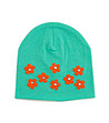 Детска шапка в цвят мента с цветя Lamilia-0 снимка
