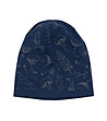 Тъмносиня детска памучна шапка с принт Lino-0 снимка