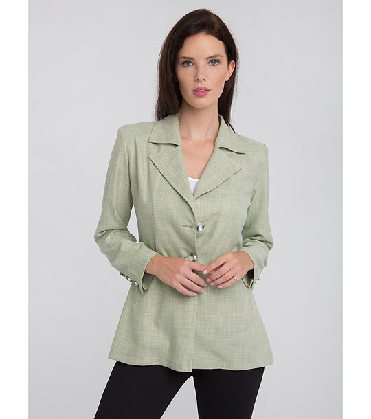 Дамско светлозелено сако с памук Daliola снимка