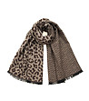 Кафяв дамски шал с леопардов принт Signora-0 снимка
