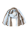 Унисекс шал в кафяво, бяло и синьо Muria-0 снимка