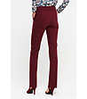 Дамски панталон Stella в цвят бордо -1 снимка