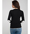 Черен дамски памучен пуловер Radika-1 снимка