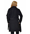 Дамско черно вълнено палто Edelina-1 снимка