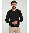 Памучен мъжки пуловер в черно Daniel-0 снимка