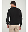 Памучен мъжки пуловер в черно Daniel-1 снимка