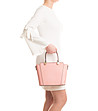 Розова кожена дамска чанта Bernie-4 снимка