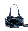 Елегантна синя дамска чанта от естествена кожа Timea-3 снимка