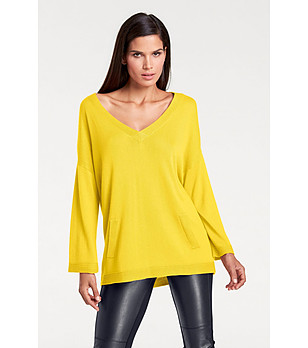 Жълта дамска памучна блуза Zoe снимка