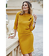 Комплект от пола и блуза в цвят горчица-0 снимка