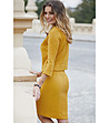 Комплект от пола и блуза в цвят горчица-1 снимка
