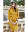 Комплект от пола и блуза в цвят горчица-2 снимка