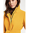 Вълнено жълто дамско палто Rikarda-1 снимка