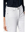 Дамски дънки в бяло с памук Kamisa за ръст до 160 см-1 снимка