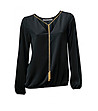 Черна дамска блуза със златиста верижка Elsie-2 снимка
