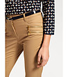 Дамски панталон в цвят камел Niki за ръст до 160 см-2 снимка