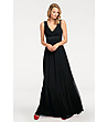 Официална дълга черна рокля Samira за ръст до 160 см-0 снимка