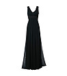 Официална дълга черна рокля Samira за ръст до 160 см-1 снимка