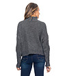 Елегантен дамски пуловер в сиво-1 снимка