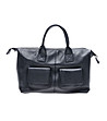 Черна дамска пътна чанта от естествена кожа Ralia-0 снимка