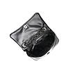 Черна дамска чанта с декоративни шевове Kika-4 снимка