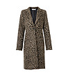 Дамско палто в кафяво с леопардови шарки Fani-2 снимка