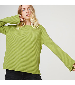 Дамски вълнен зелен пуловер Latoya снимка