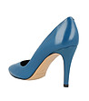 Елегантни дамски кожени обувки в син нюанс Daneta-2 снимка