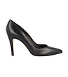 Елегантни дамски кожени обувки в черно Daneta-0 снимка