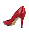 Елегантни дамски кожени обувки в червено Daneta-2 снимка