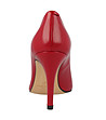 Елегантни дамски кожени обувки в червено Daneta-4 снимка