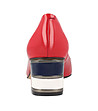 Лачени дамски обувки в червено Agnes-4 снимка