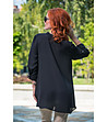 Черна широка и асиметрична блуза-1 снимка
