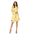 Жълта рокля с флорален принт Futura-1 снимка