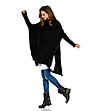Дълъг дамски пуловер в черно Melissa-2 снимка